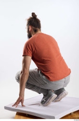 Man White Slim Male Studio Poses